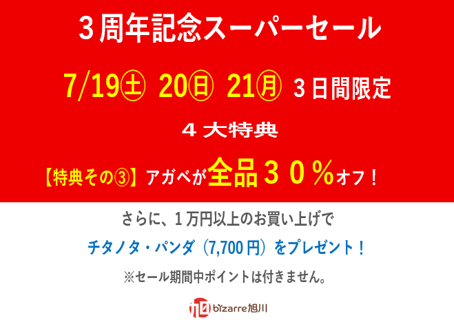 3周年記念スーパーセールのお知らせ③